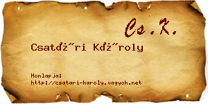 Csatári Károly névjegykártya